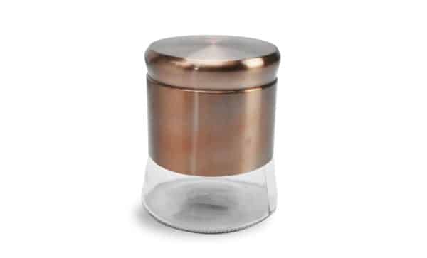Frasco Vidrio Y Metal Decorado Metalizado Liso 13.5X10Cm -4