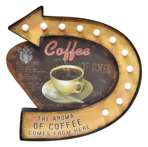Cartel Metal Con Luz Coffee 46.5X5X46Cm - Imagen 2