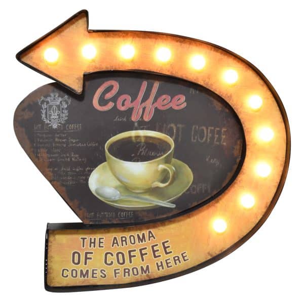 Cartel Metal Con Luz Coffee 46.5X5X46Cm - Imagen 3