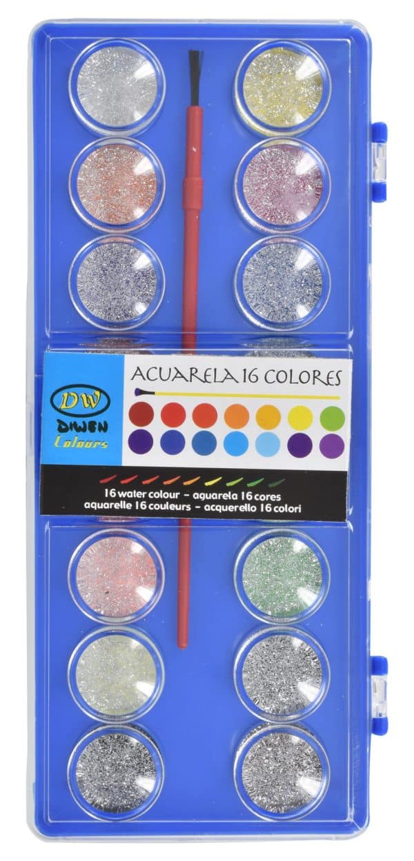 Acuarela Con Glitter X16Uds - Imagen 3