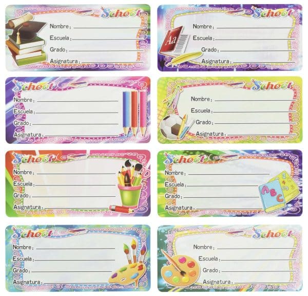ETIQUETAS X80UDS PARA CUADERNO - Imagen 3