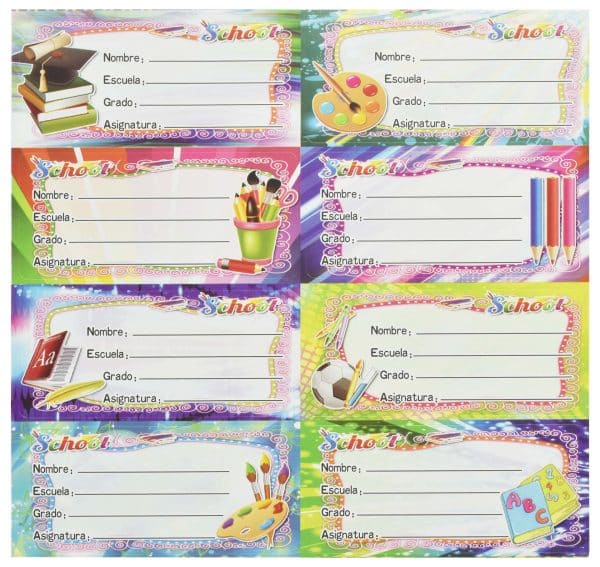ETIQUETAS X80UDS PARA CUADERNO - Imagen 2