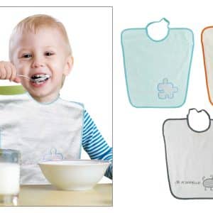 Babero Tela Esponja Y Pvc 34.5X37.5Cm