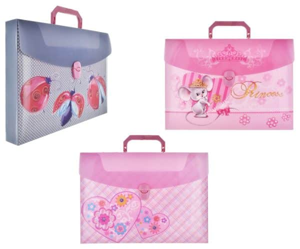 Carpeta Pvc Estilo Valija Con Manija 34X25X4Cm