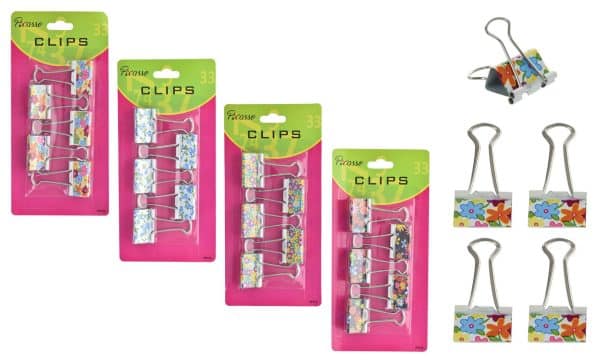 Aprieta Papel X5Pcs Picasso Metal Con Flores Blister