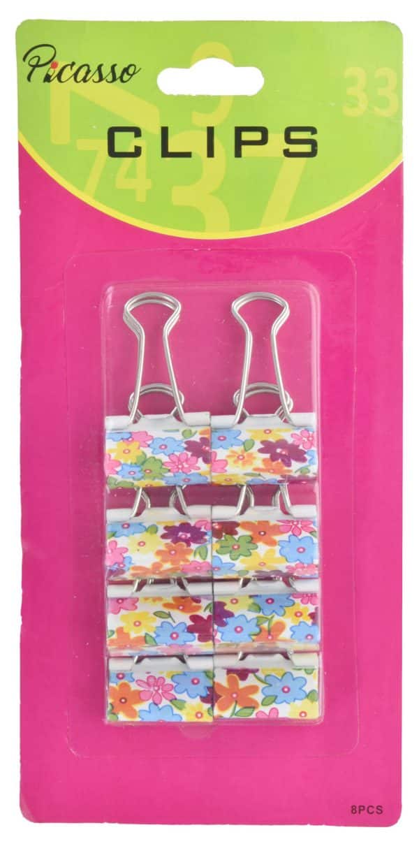 Clip De Metal Picasso Con Flores X 8 Pcs - Imagen 3