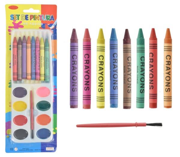 Acuarela X8Uds + 8 Crayolas