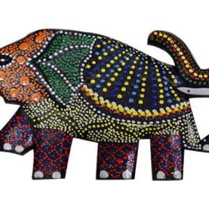 Elefante Bali Wall De Madera Para Colgar Aborigen Decorado 100Cm Elp 11.16-100A