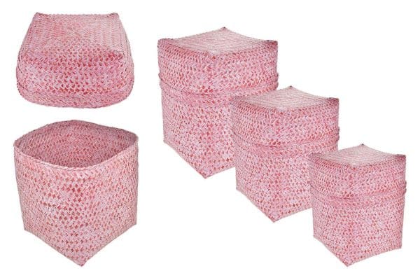 Canasto Bamboo Cuadrad Bali Set X3 Bx5.15.25.30