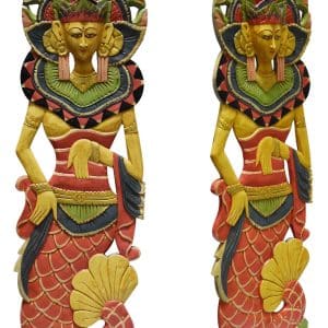 Adorno Bali Figura Hindu De Madera Para Colgar Decorado 100Cm