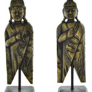 Buda Bali Stick De Madera 45Cm Con Base Diferentes Diseños Bd 2.12