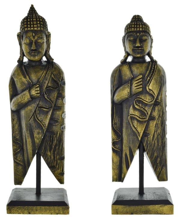 Buda Bali Stick De Madera 45Cm Con Base Diferentes Diseños Bd 2.12