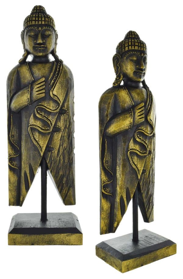 Buda Bali Stick De Madera 45Cm Con Base Diferentes Diseños Bd 2.12 - Imagen 2