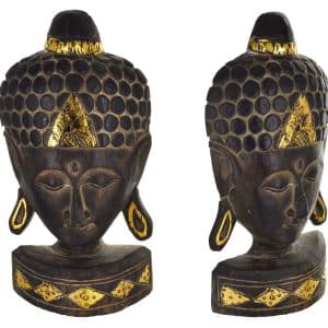 Mascara Buda Bali De Madera 40Cm Con Base Varios Diseños Msk 231