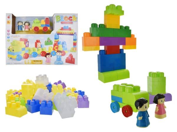 Bloques Para Armar 86Pcs Tren Y Muñecos En Caja -313H-5A