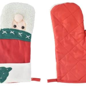 Manopla Cocina Navideño Cara Santa 30X18Cm